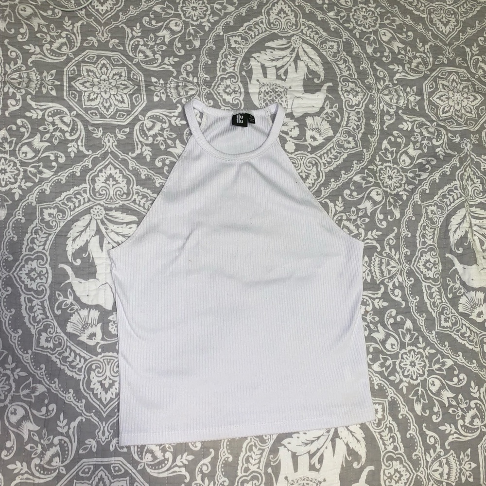 white tank top